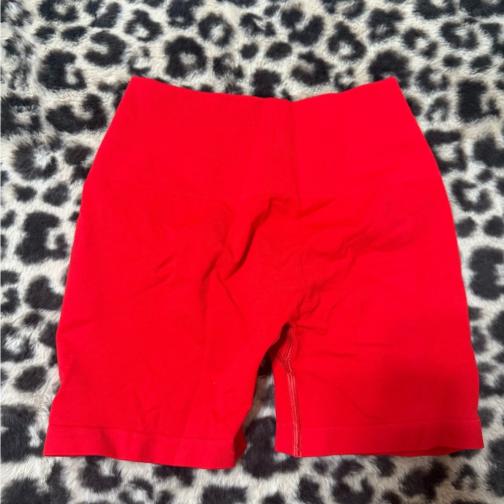 Alphalete Red Scrunched Shorts